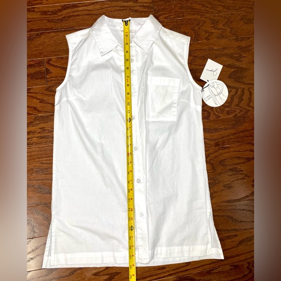 Japna Sleeveless Button-Up Shirt 2 Ways to wear Top - Picture 10 of 16